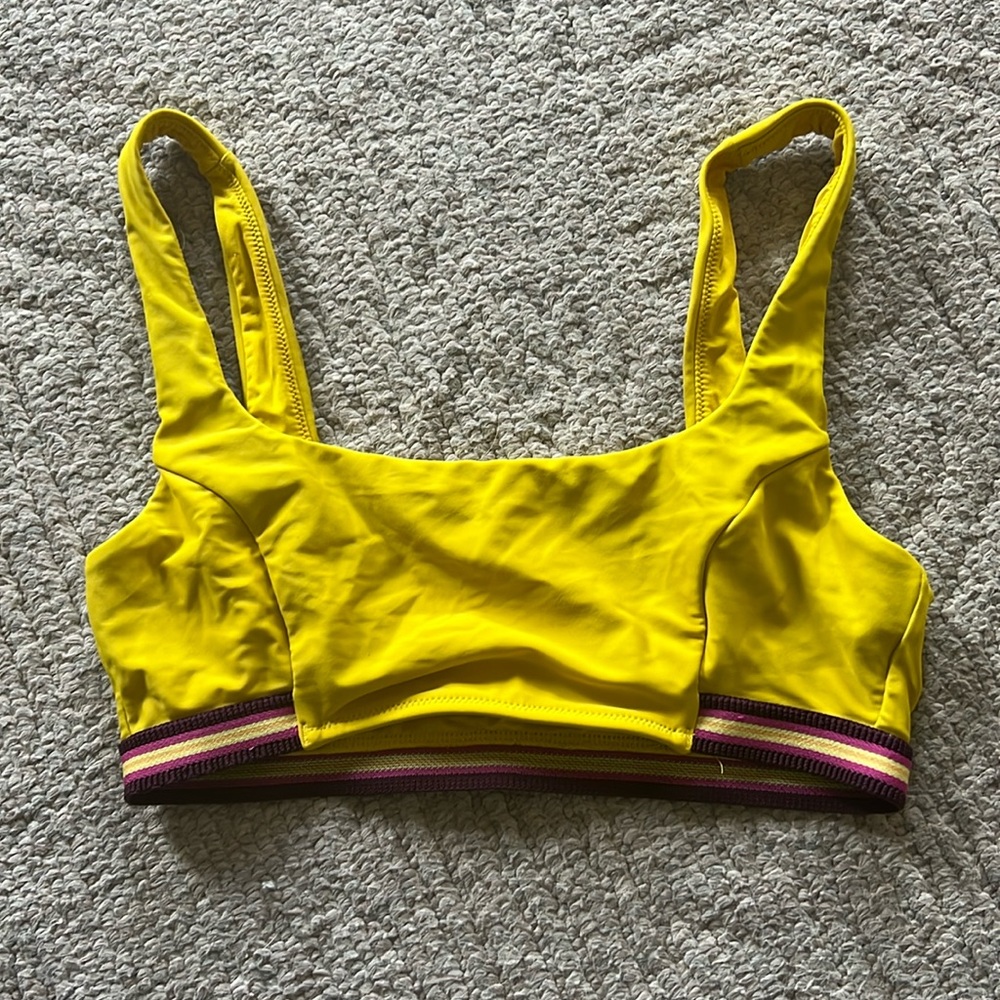 Yellow bathing suit top